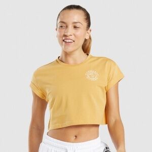Gymshark Legacy Mustard/Yellow Crop Top XS